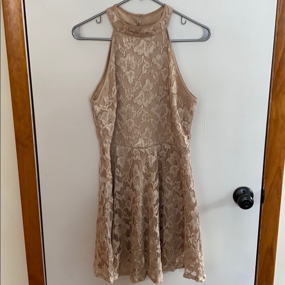 Cream/Light Brown Dress